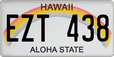HI license plate EZT438