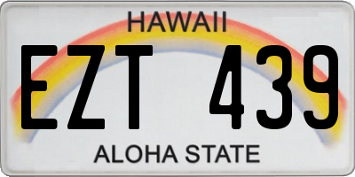 HI license plate EZT439