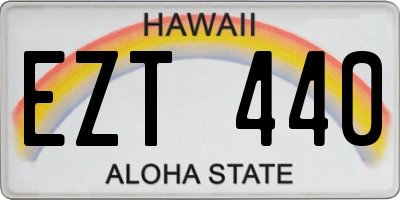 HI license plate EZT440