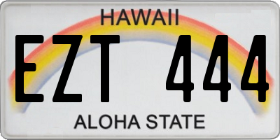 HI license plate EZT444