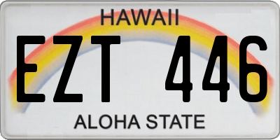 HI license plate EZT446