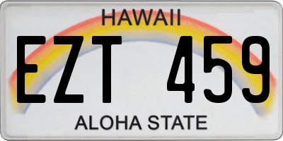 HI license plate EZT459