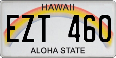 HI license plate EZT460
