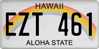 HI license plate EZT461