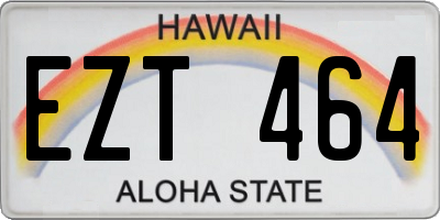 HI license plate EZT464