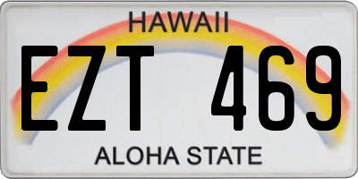 HI license plate EZT469