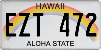HI license plate EZT472