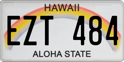 HI license plate EZT484
