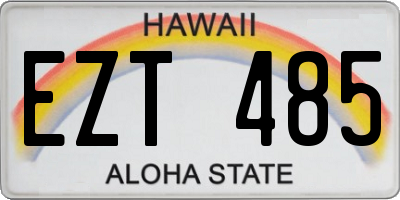 HI license plate EZT485