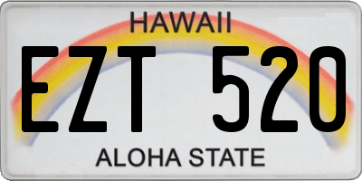 HI license plate EZT520
