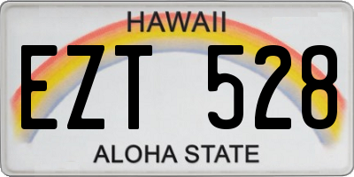 HI license plate EZT528