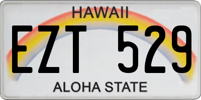 HI license plate EZT529