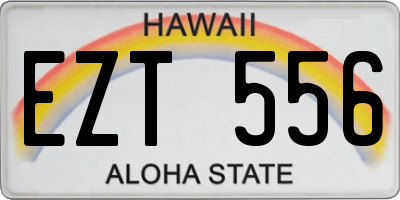 HI license plate EZT556