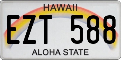 HI license plate EZT588