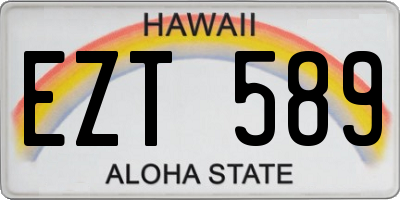HI license plate EZT589