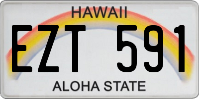 HI license plate EZT591
