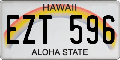 HI license plate EZT596