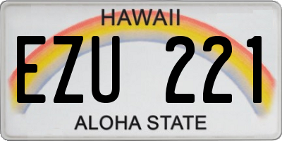 HI license plate EZU221
