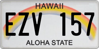 HI license plate EZV157