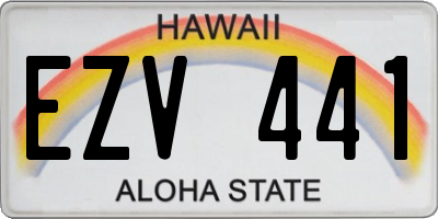 HI license plate EZV441
