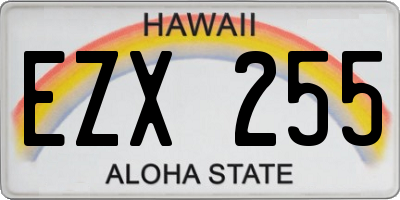 HI license plate EZX255