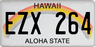 HI license plate EZX264