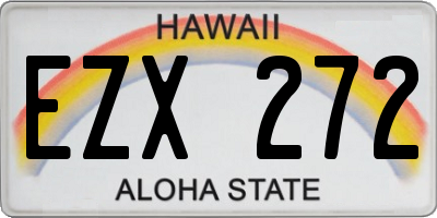 HI license plate EZX272