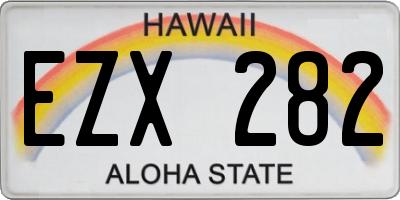 HI license plate EZX282