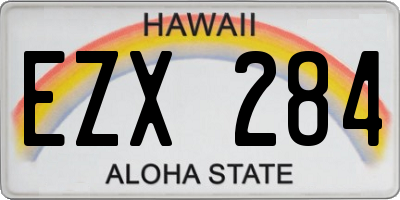 HI license plate EZX284