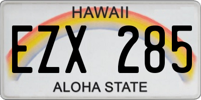 HI license plate EZX285