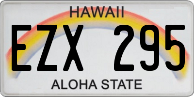 HI license plate EZX295