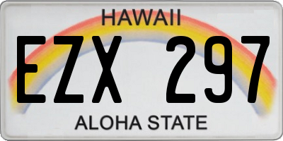 HI license plate EZX297