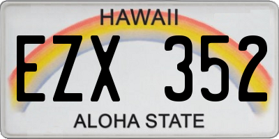 HI license plate EZX352