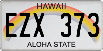 HI license plate EZX373