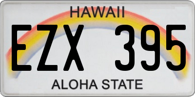 HI license plate EZX395