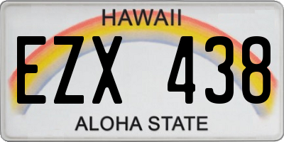 HI license plate EZX438