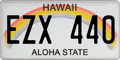 HI license plate EZX440