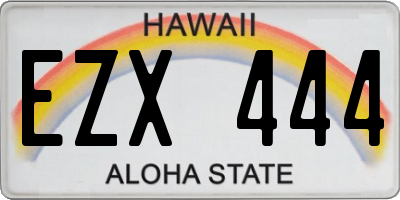 HI license plate EZX444