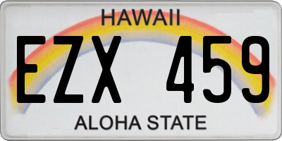HI license plate EZX459