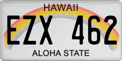 HI license plate EZX462