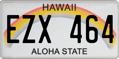 HI license plate EZX464