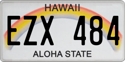 HI license plate EZX484