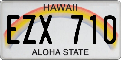 HI license plate EZX710