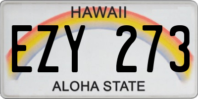 HI license plate EZY273