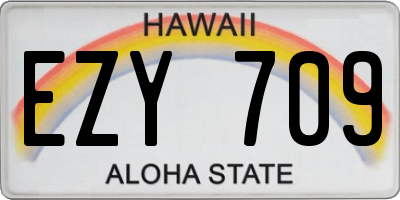 HI license plate EZY709