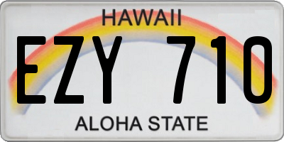 HI license plate EZY710