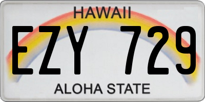 HI license plate EZY729