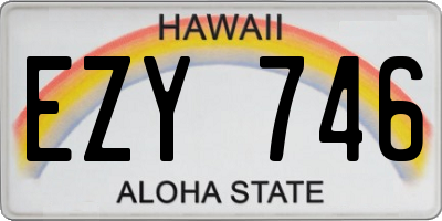 HI license plate EZY746