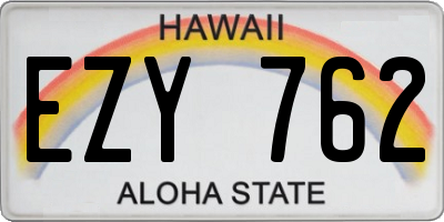 HI license plate EZY762