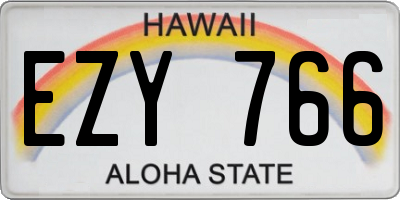 HI license plate EZY766